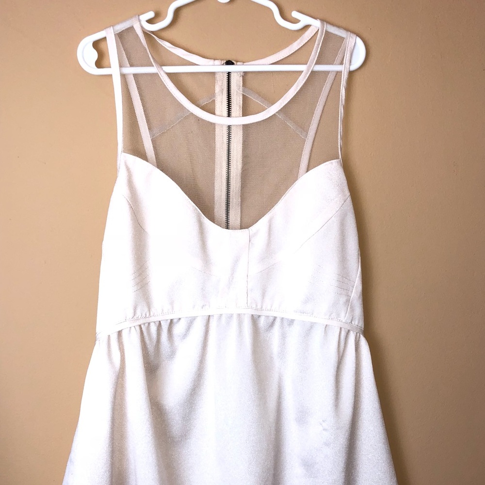Lace and silk top